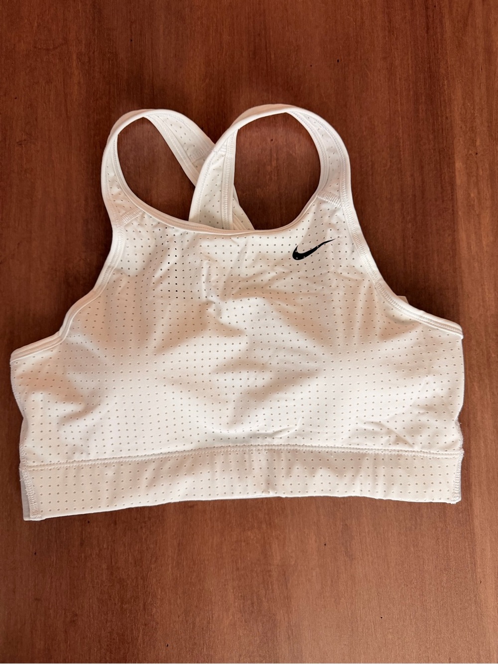 Nike White Racerback Sports Bra
